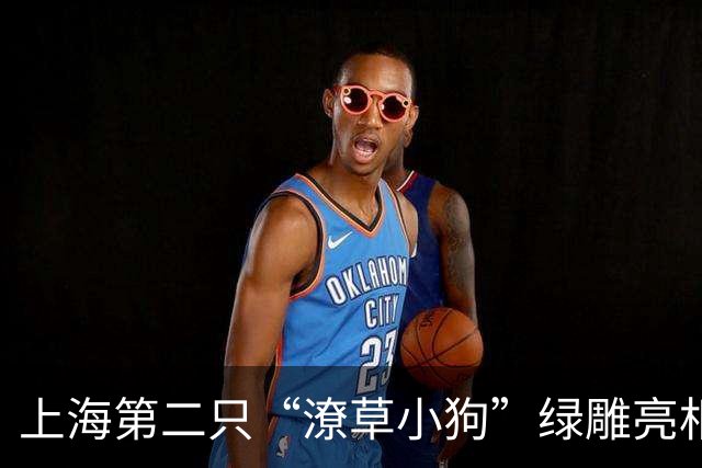 上海第二只“潦草小狗”绿雕亮相，穿上了“网球版皮肤”
